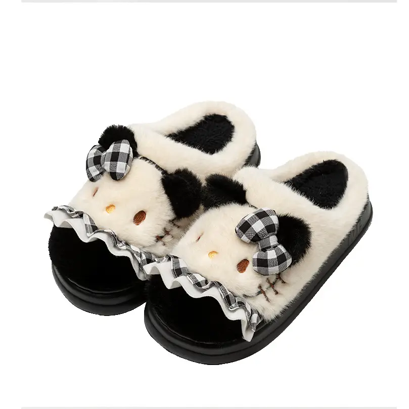 Cute Pink Kitten Cotton Slippers for Women Winter 2024 - Image 6