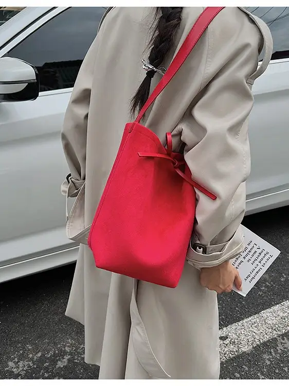 Retro Suede Shoulder Bag for Women Autumn Winter - Image 8