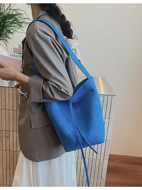 Retro Suede Shoulder Bag for Women Autumn Winter - Image 9