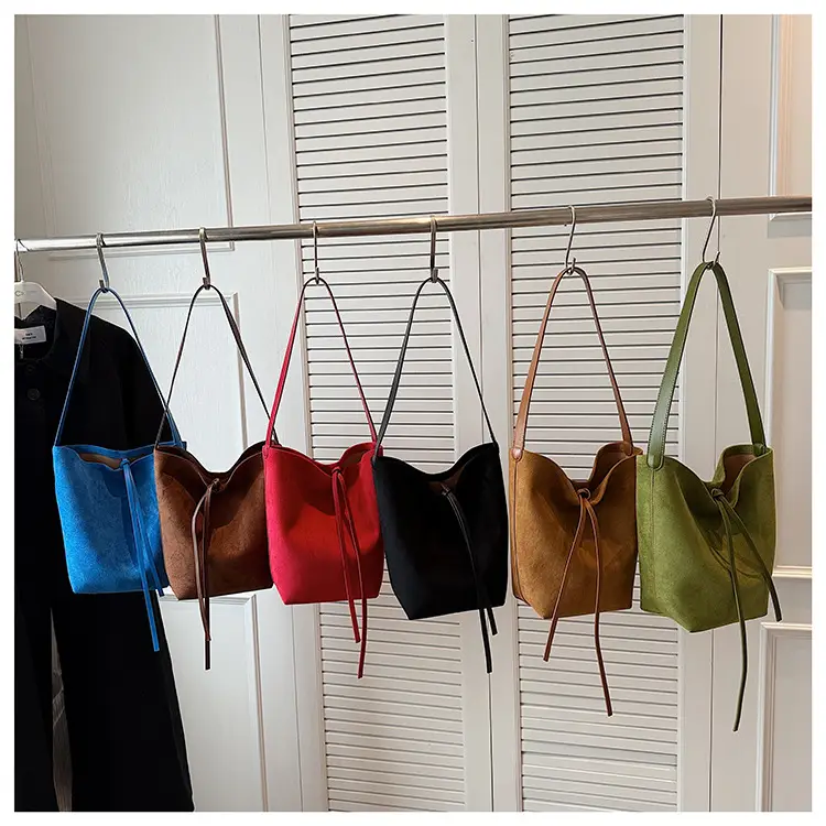 Retro Suede Shoulder Bag for Women Autumn Winter — feature 1