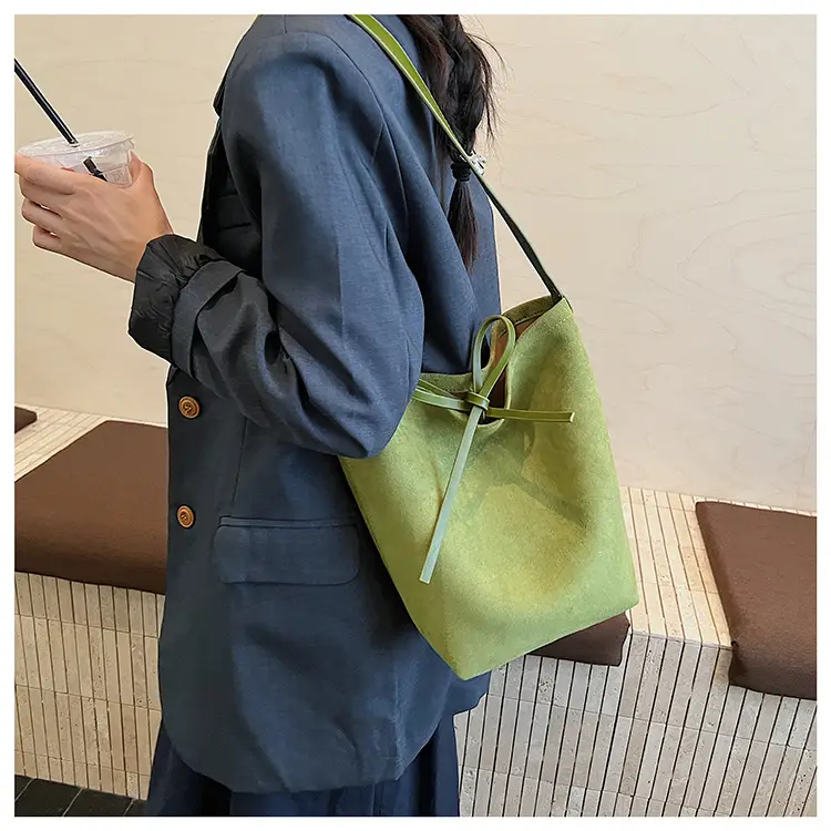 Retro Suede Shoulder Bag for Women Autumn Winter — feature 21