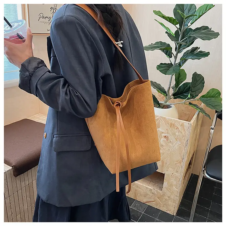 Retro Suede Shoulder Bag for Women Autumn Winter — feature 24