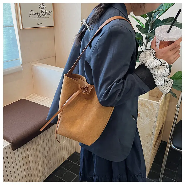 Retro Suede Shoulder Bag for Women Autumn Winter — feature 25