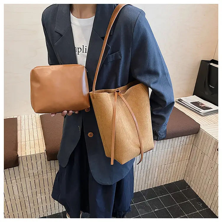 Retro Suede Shoulder Bag for Women Autumn Winter — feature 26