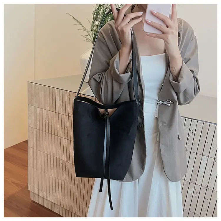 Retro Suede Shoulder Bag for Women Autumn Winter — feature 32