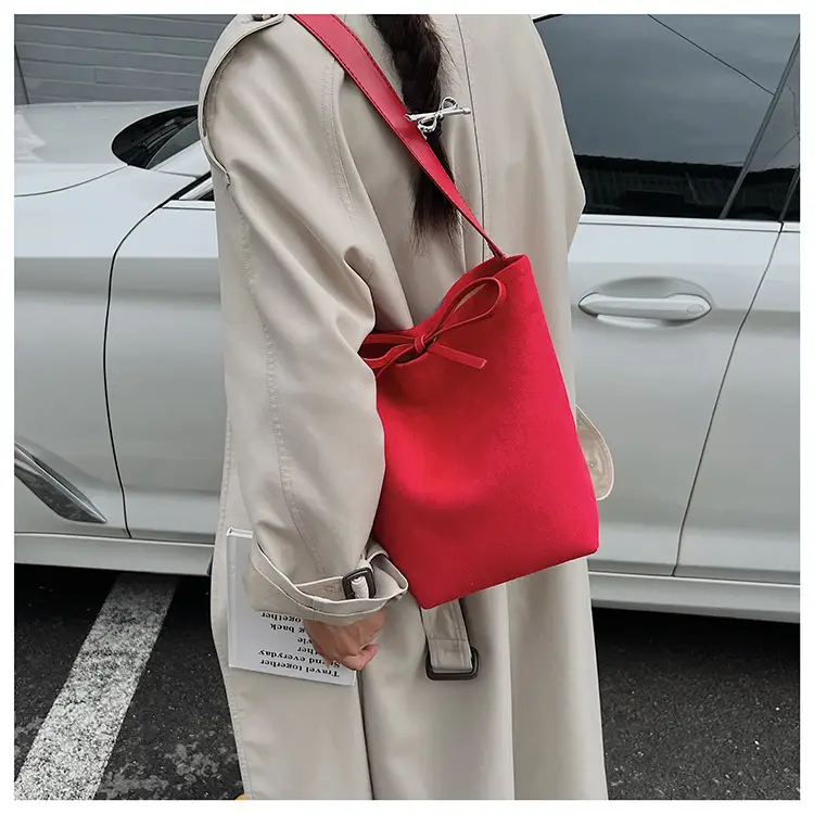 Retro Suede Shoulder Bag for Women Autumn Winter — feature 33