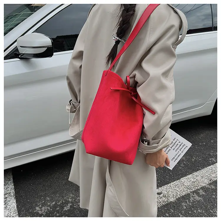 Retro Suede Shoulder Bag for Women Autumn Winter — feature 34