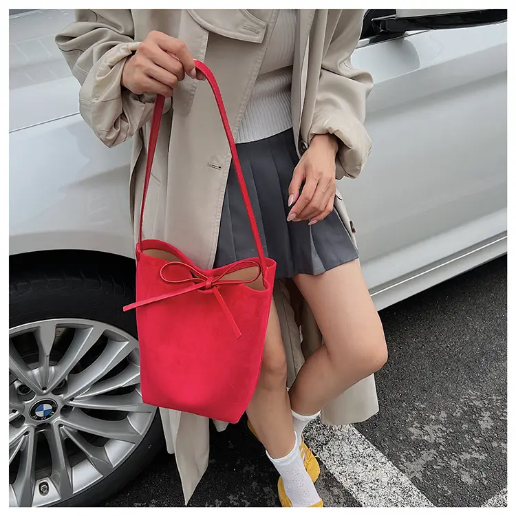 Retro Suede Shoulder Bag for Women Autumn Winter — feature 35