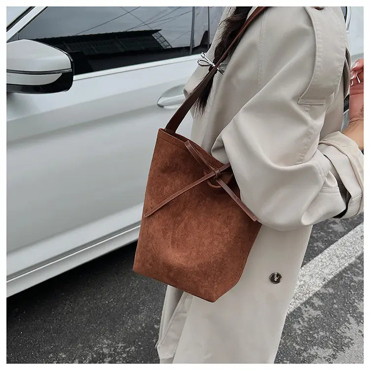 Retro Suede Shoulder Bag for Women Autumn Winter — feature 37