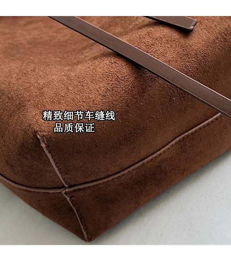 Retro Suede Shoulder Bag for Women Autumn Winter — feature 4
