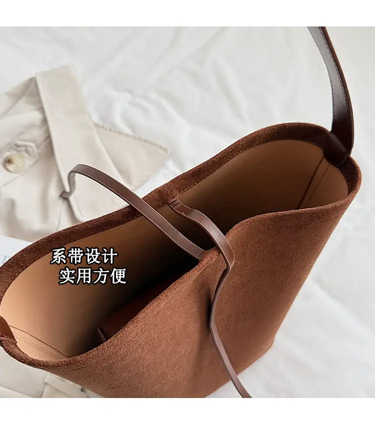 Retro Suede Shoulder Bag for Women Autumn Winter — feature 5