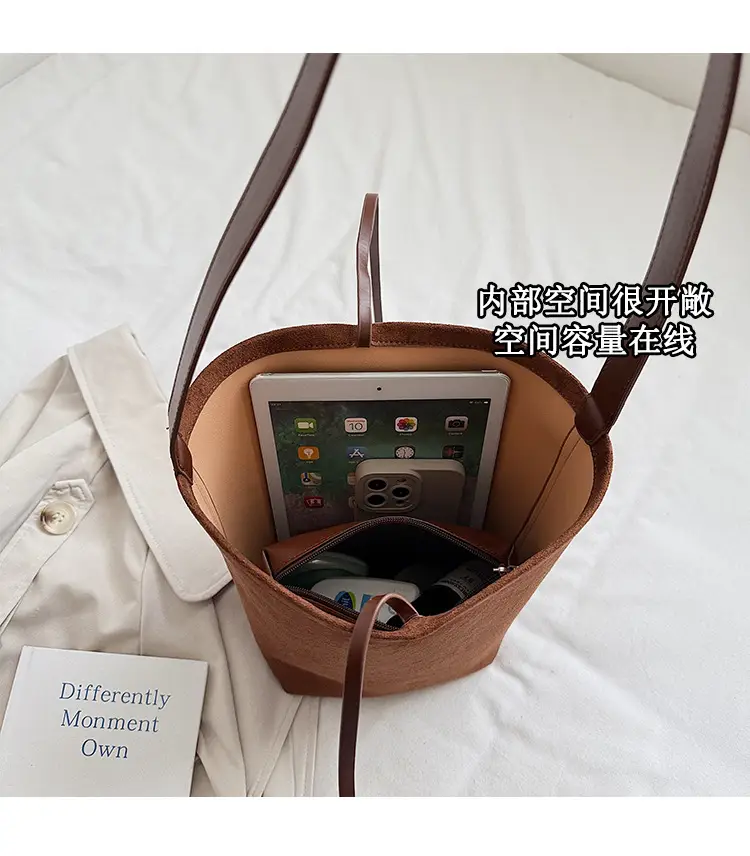 Retro Suede Shoulder Bag for Women Autumn Winter — feature 7