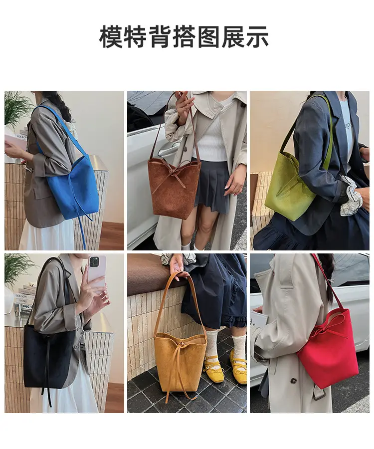 Retro Suede Shoulder Bag for Women Autumn Winter — feature 8