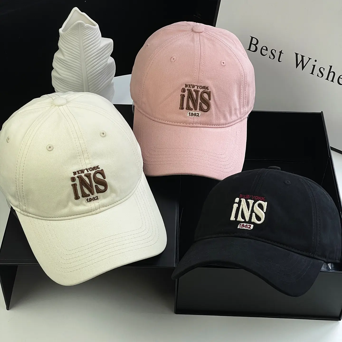 Women's Red "INS" Baseball Cap - Image 9