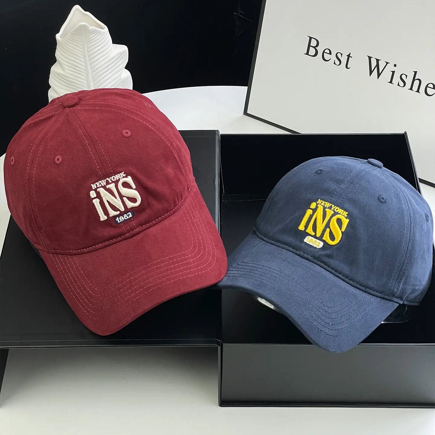Women's Red "INS" Baseball Cap - Image 10