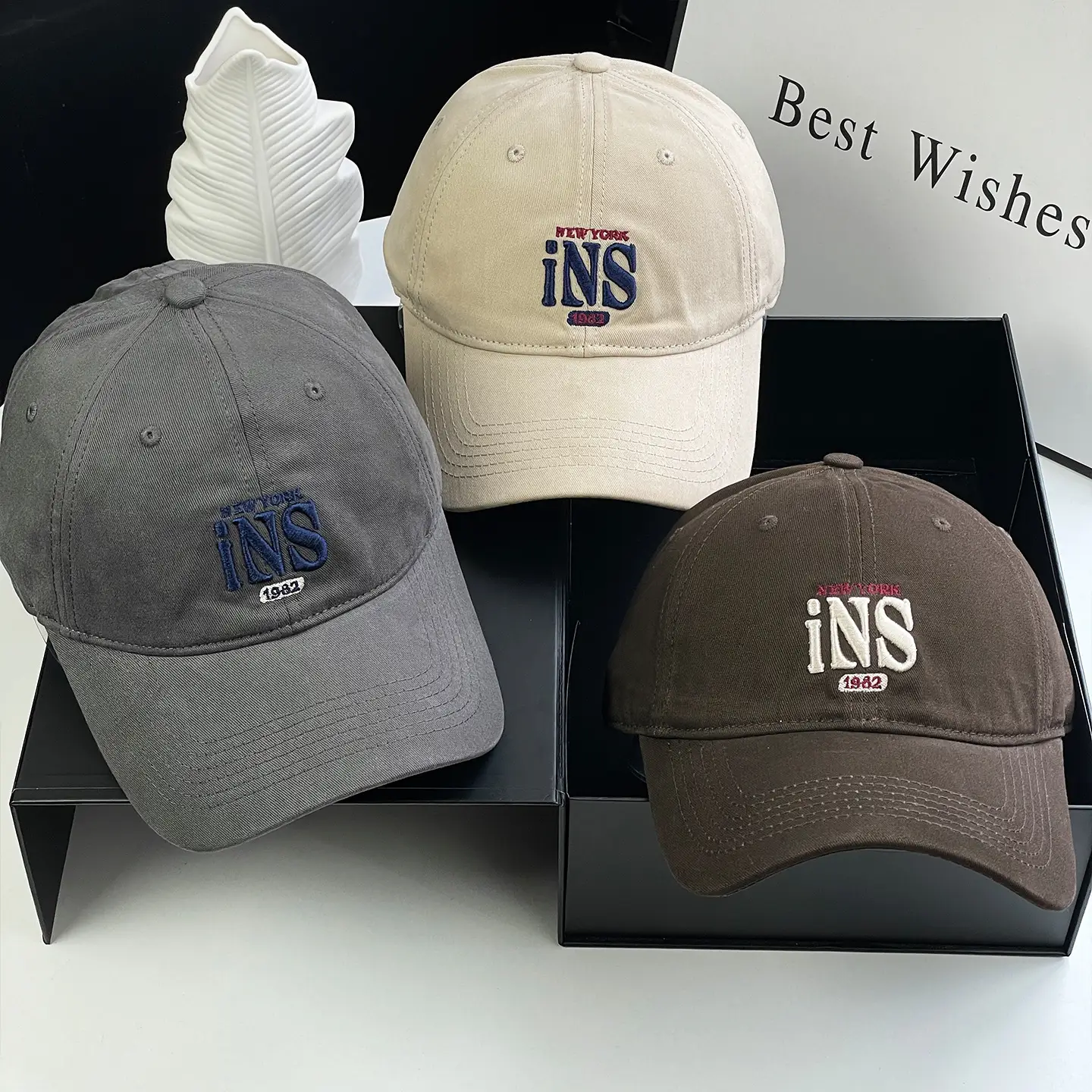 Women's Red "INS" Baseball Cap - Image 11