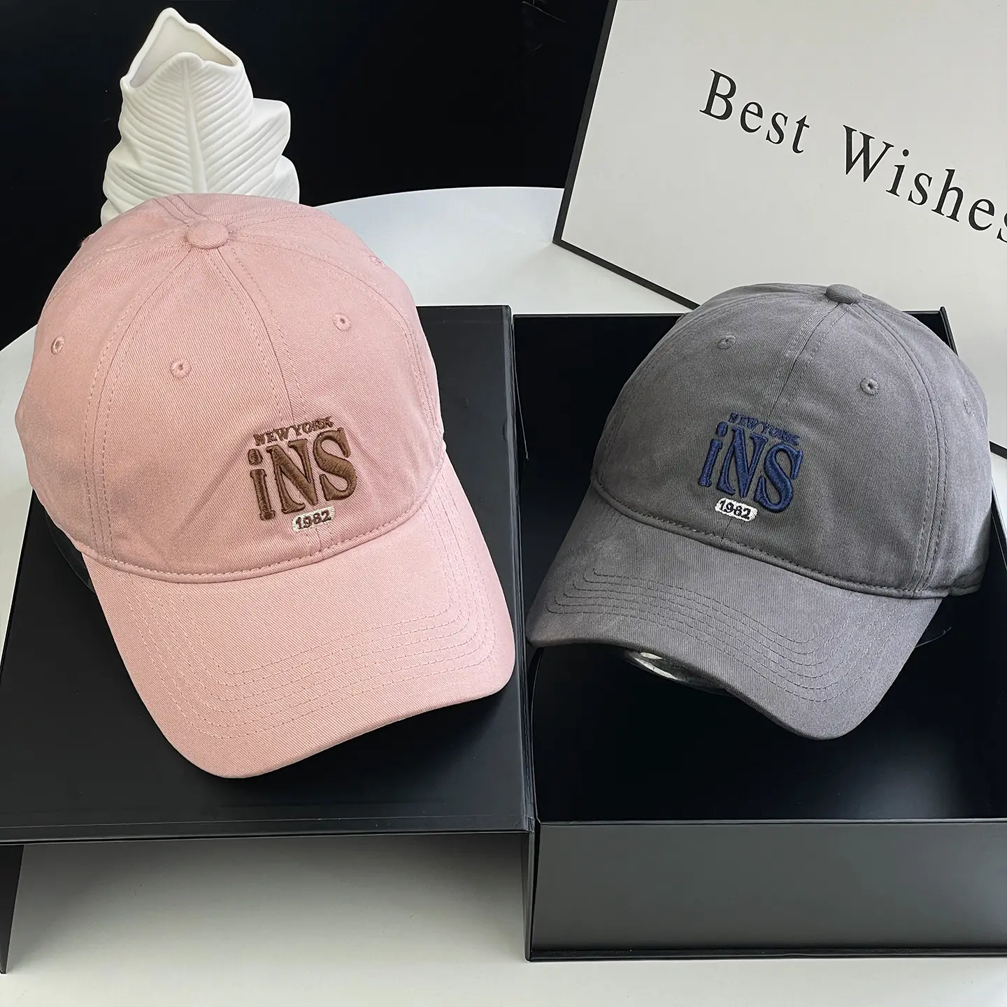 Women's Red "INS" Baseball Cap - Image 12