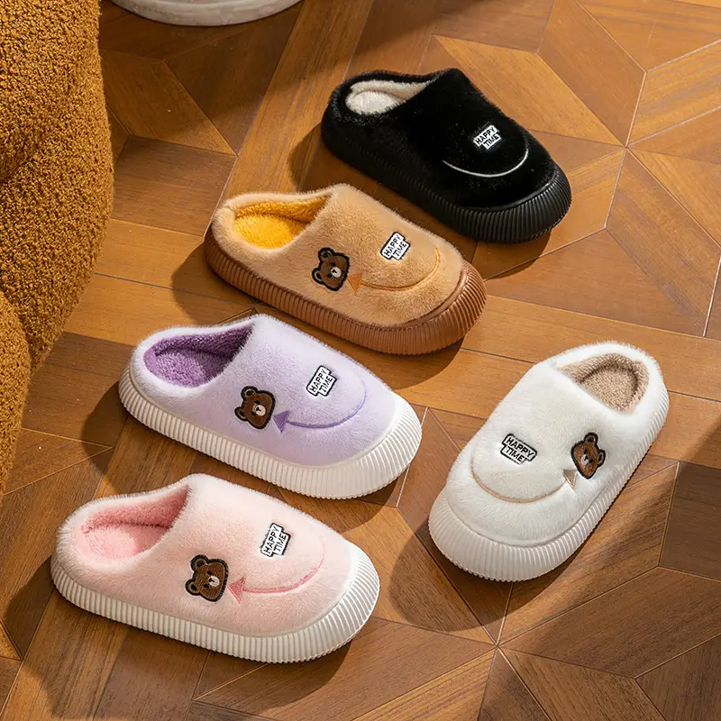 Women's 2025 Cotton Bear Slippers Warm Indoor Winter - Image 8