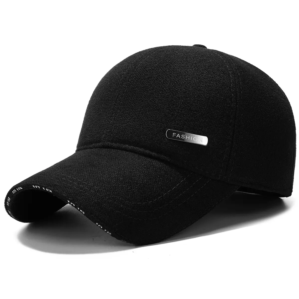 Men's Black Velvet Windproof Cap with Ear Protection - Image 8