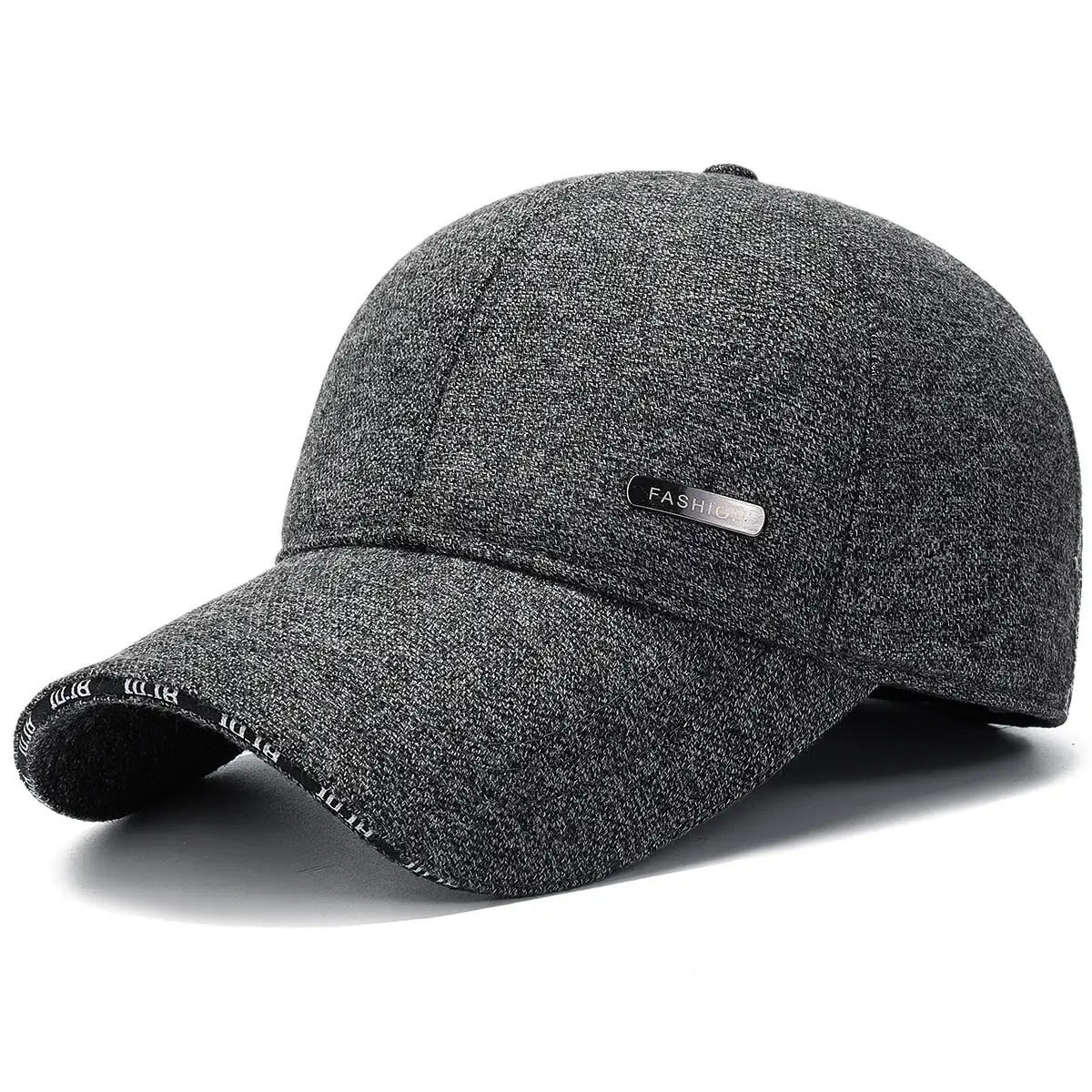Men's Black Velvet Windproof Cap with Ear Protection - Image 2