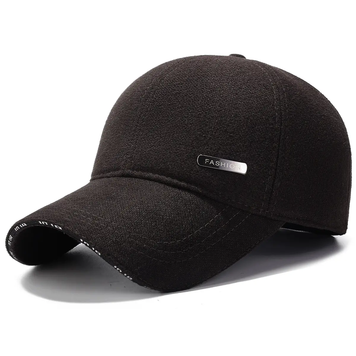 Men's Black Velvet Windproof Cap with Ear Protection - Image 3