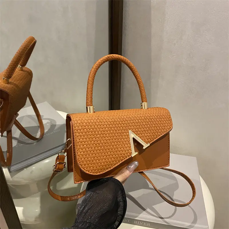 Women Textured Shoulder Bags 2025 Autumn Stylish New Arrival - Image 8