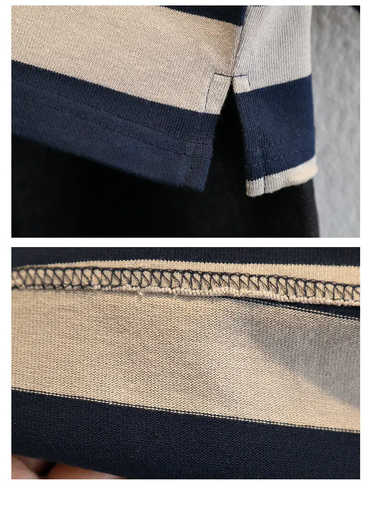 Boys Striped Embroidered T-Shirt Korean Style — feature 14