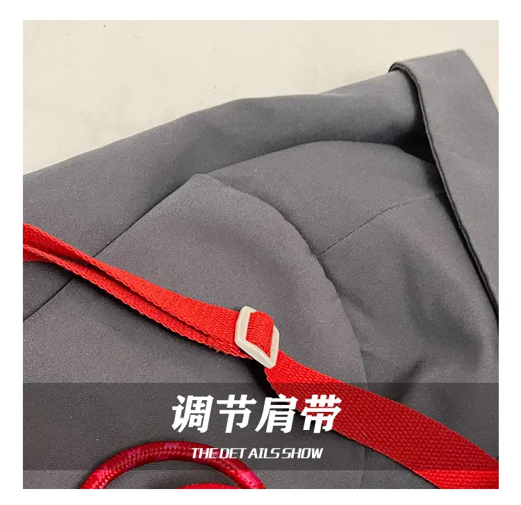 Blue Denim Shoulder Bag with "T Girl Robber" Design — feature 6