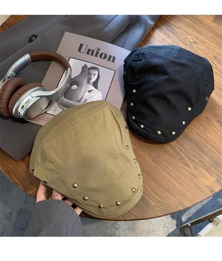 Vintage Rivet Cap for Women Spring Sunshade Visor — feature 3