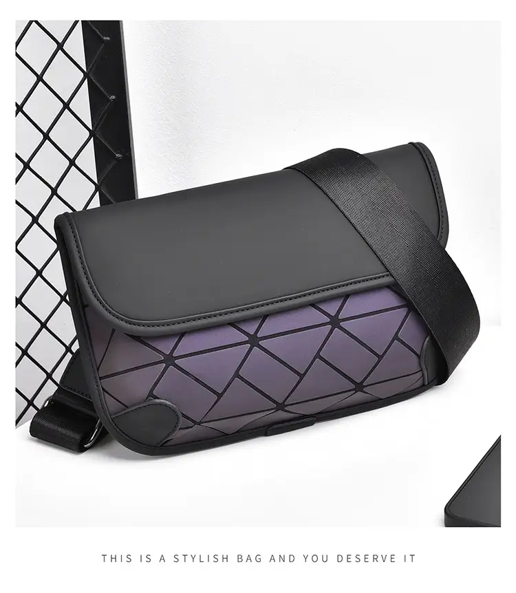 Men's Black Quilted Crossbody Bag Water-Repellent Business Commuting — feature 19