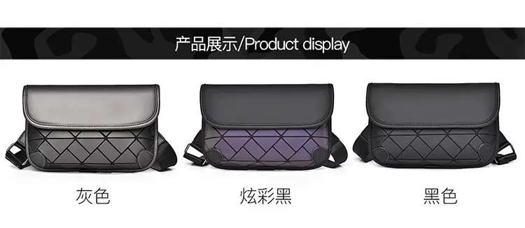 Men's Black Quilted Crossbody Bag Water-Repellent Business Commuting — feature 22