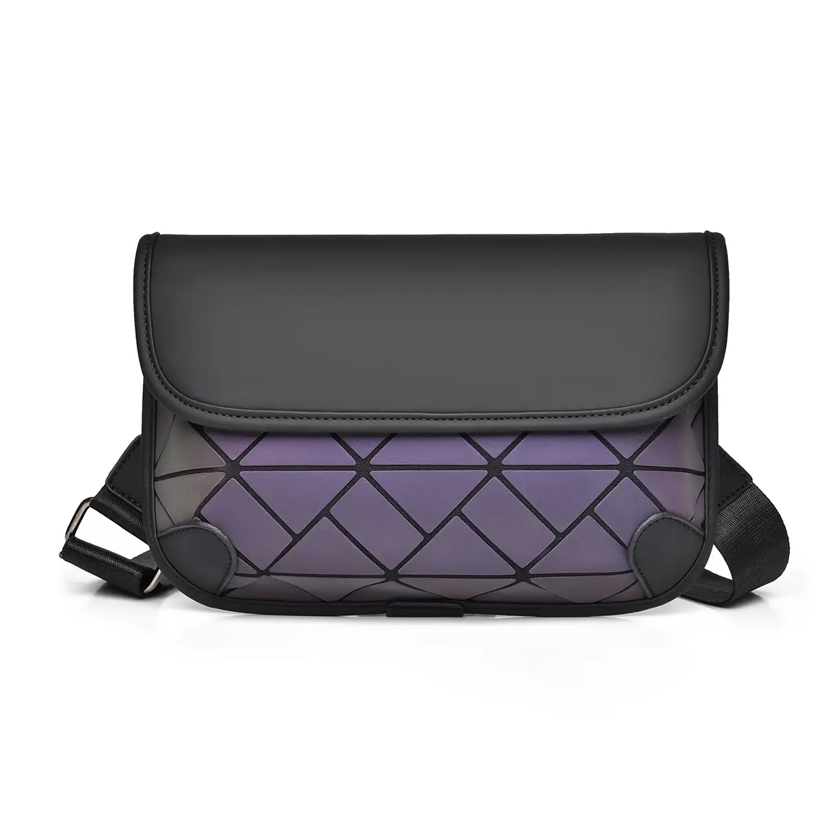 Men's Black Quilted Crossbody Bag Water-Repellent Business Commuting - Image 3