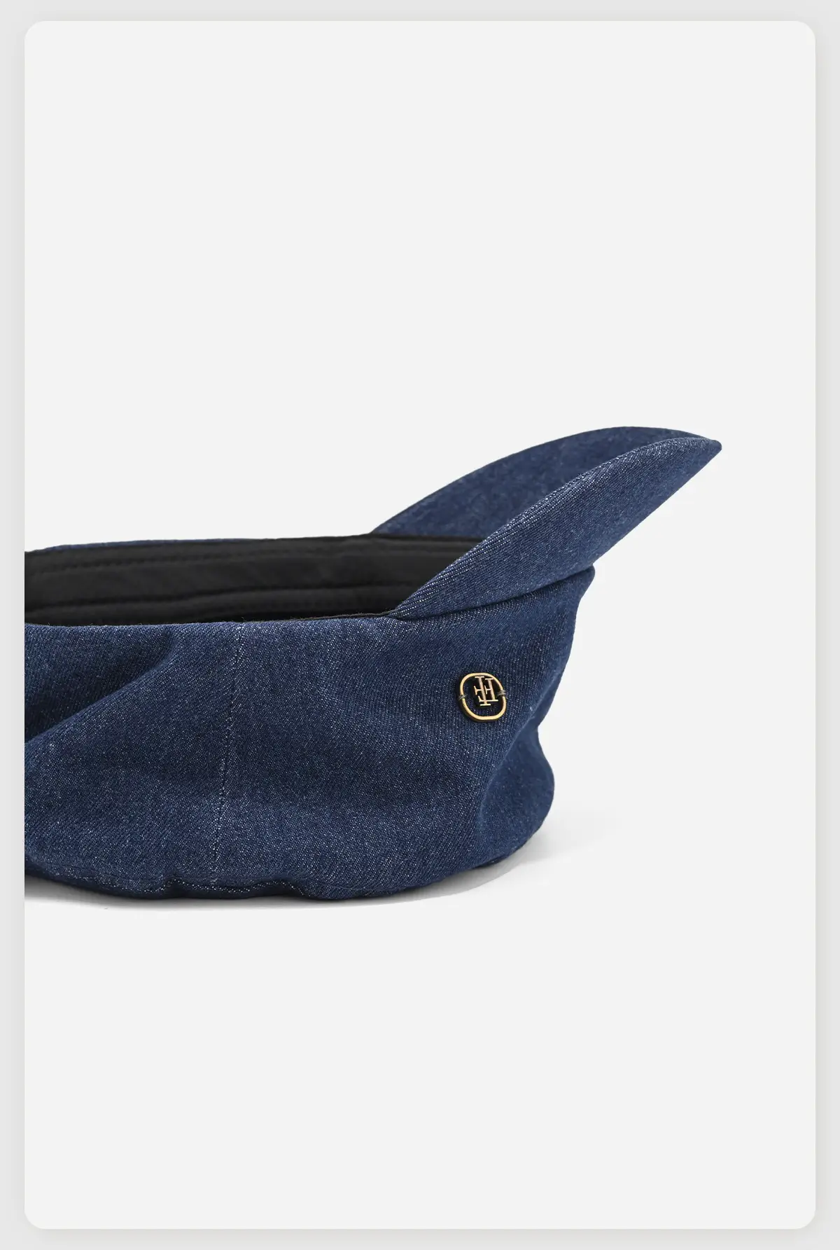 Navy Blue Retro Denim Light Knight Hat for Women — feature 10