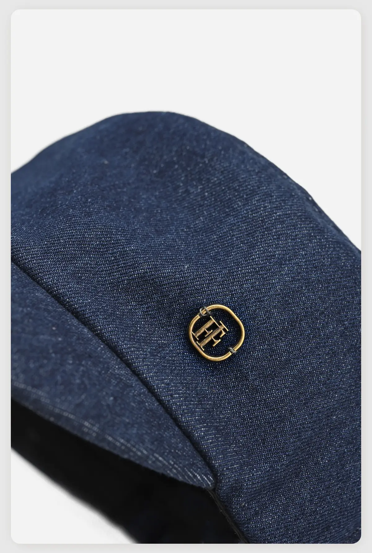 Navy Blue Retro Denim Light Knight Hat for Women — feature 8
