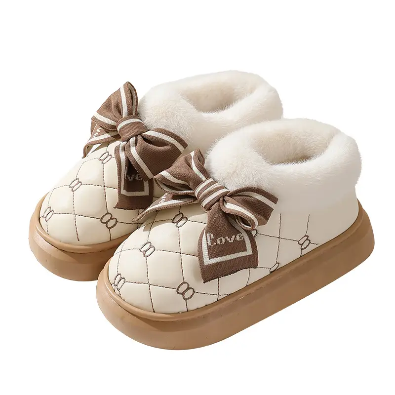Women Waterproof Warm Fur Slippers Winter Indoor - Image 8