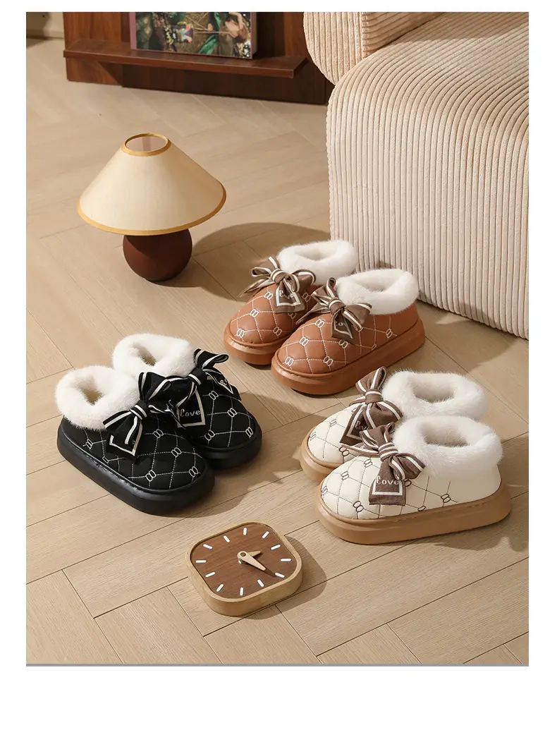 Women Waterproof Warm Fur Slippers Winter Indoor — feature 14