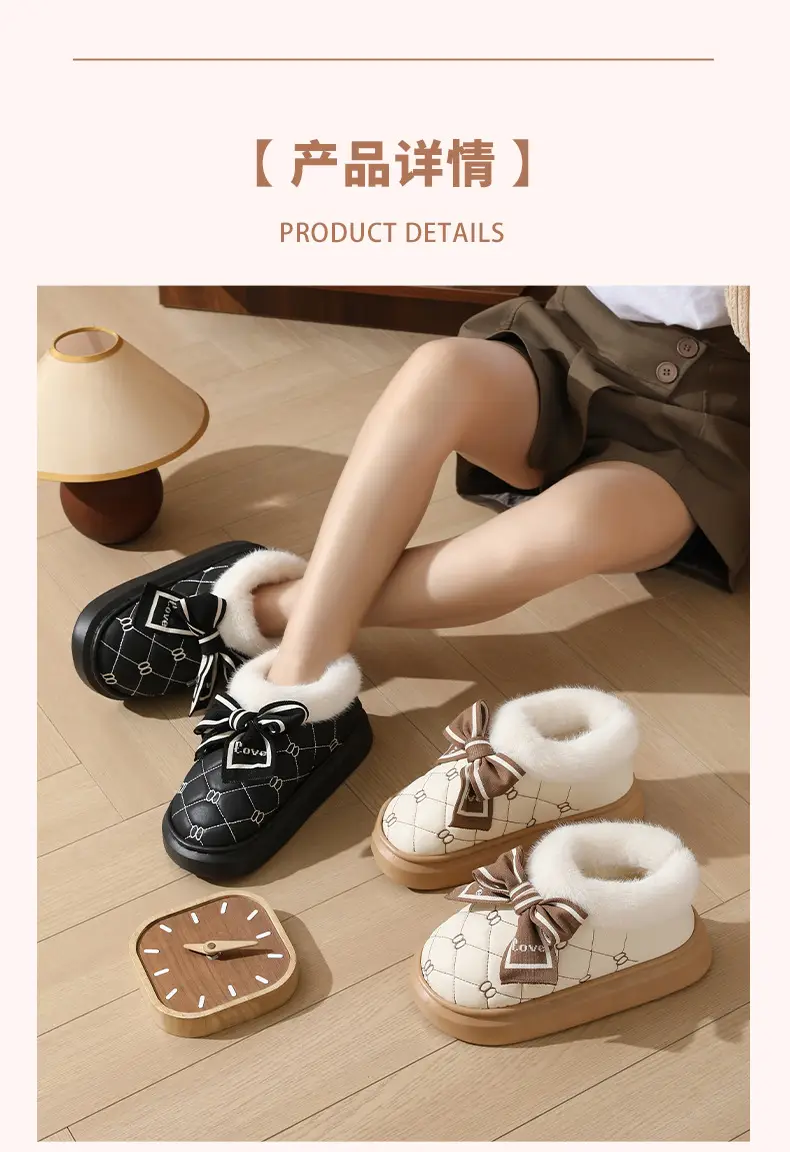 Women Waterproof Warm Fur Slippers Winter Indoor — feature 8