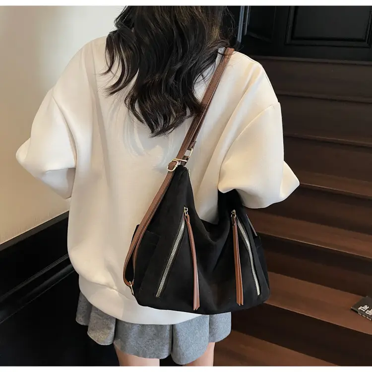 Women's Frosted Retro Shoulder Bag Brown 2026 — feature 17