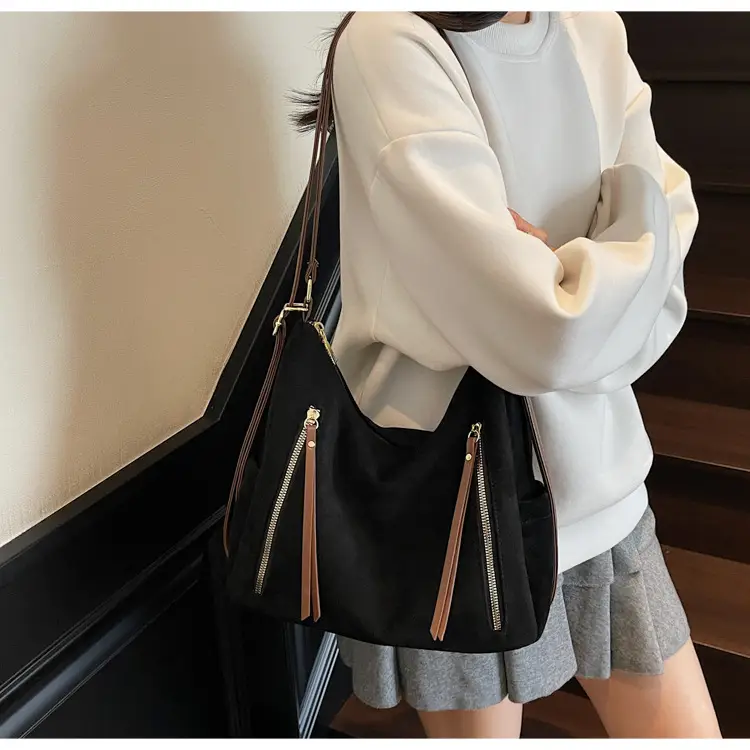 Women's Frosted Retro Shoulder Bag Brown 2026 — feature 18