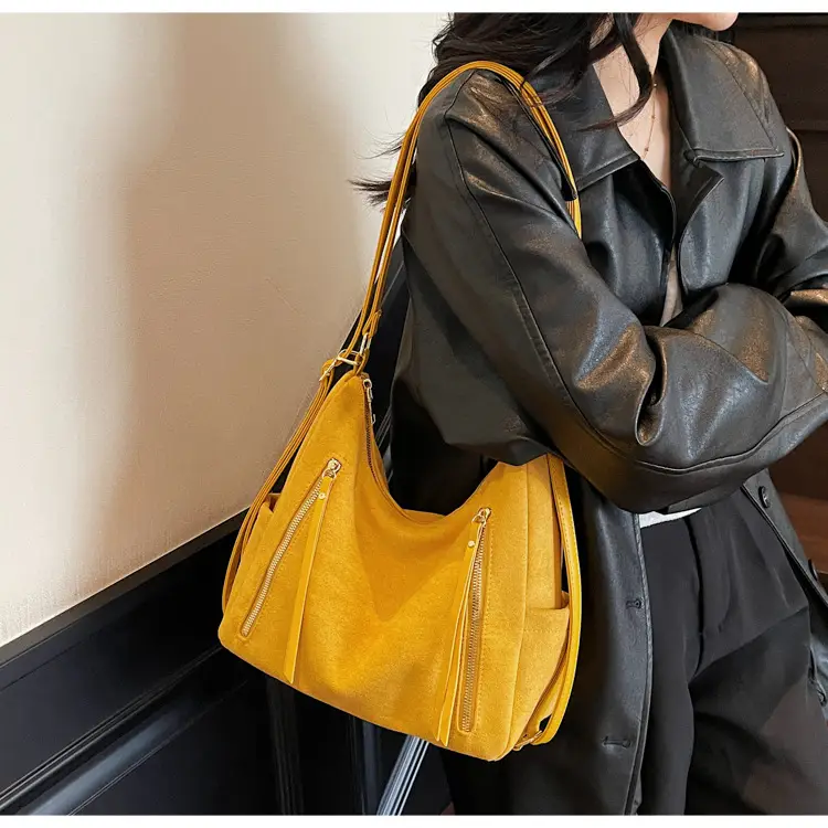 Women's Frosted Retro Shoulder Bag Brown 2026 — feature 21