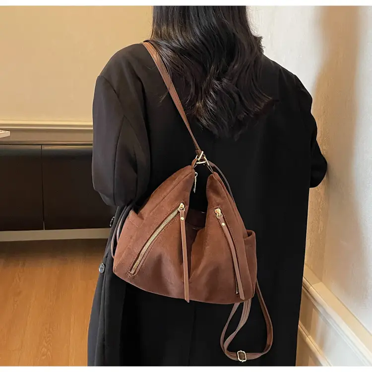 Women's Frosted Retro Shoulder Bag Brown 2026 — feature 22