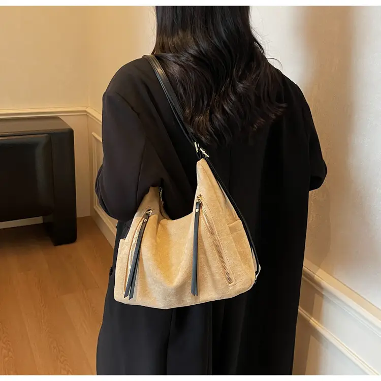Women's Frosted Retro Shoulder Bag Brown 2026 — feature 26