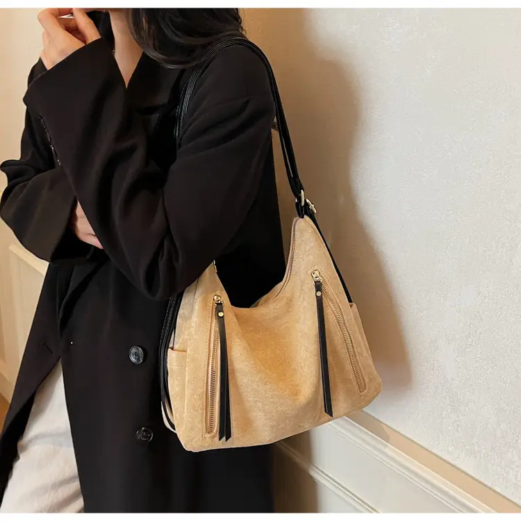 Women's Frosted Retro Shoulder Bag Brown 2026 — feature 27