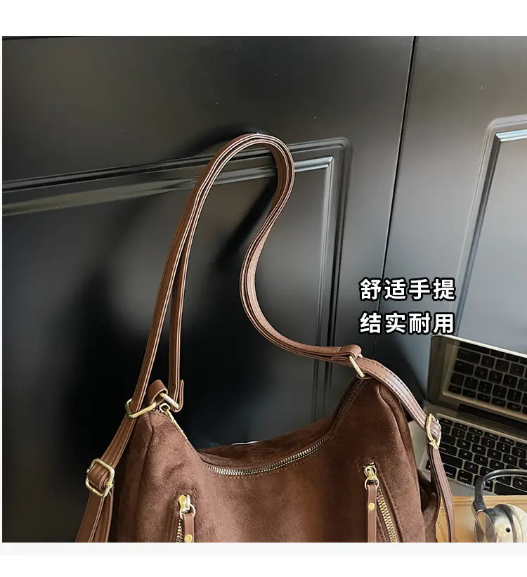Women's Frosted Retro Shoulder Bag Brown 2026 — feature 6