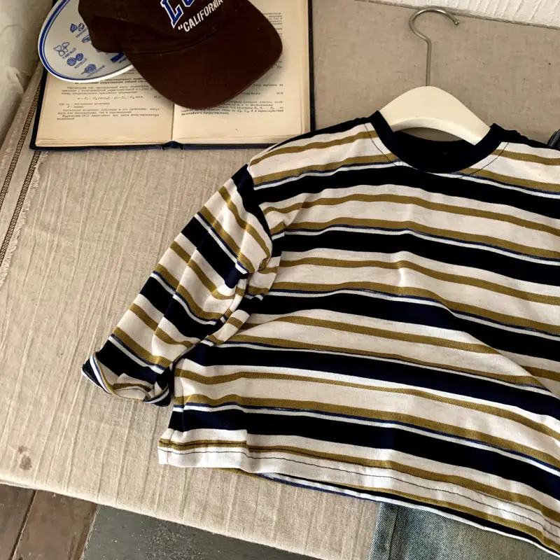 Boys Striped Long Sleeve T-Shirt Autumn Wear - Image 3