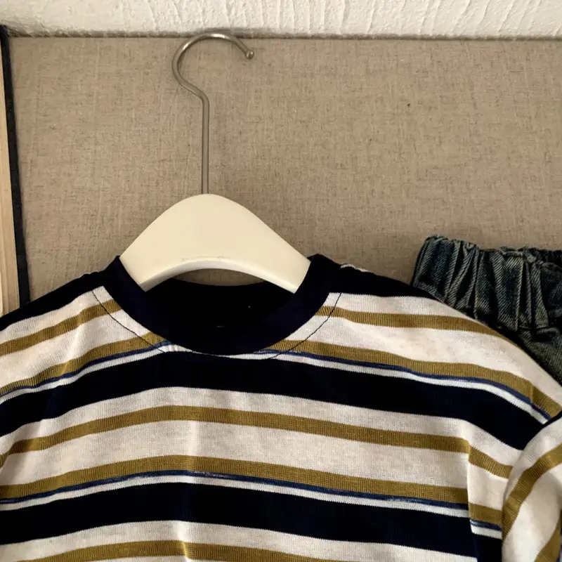 Boys Striped Long Sleeve T-Shirt Autumn Wear - Image 4