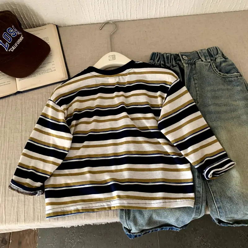 Boys Striped Long Sleeve T-Shirt Autumn Wear — feature 6