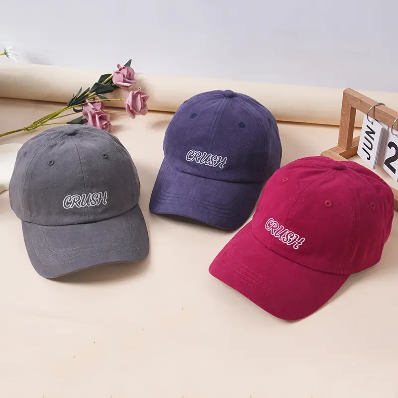 Korean Style Grey Baseball Cap with Letter Embroidery - Image 9