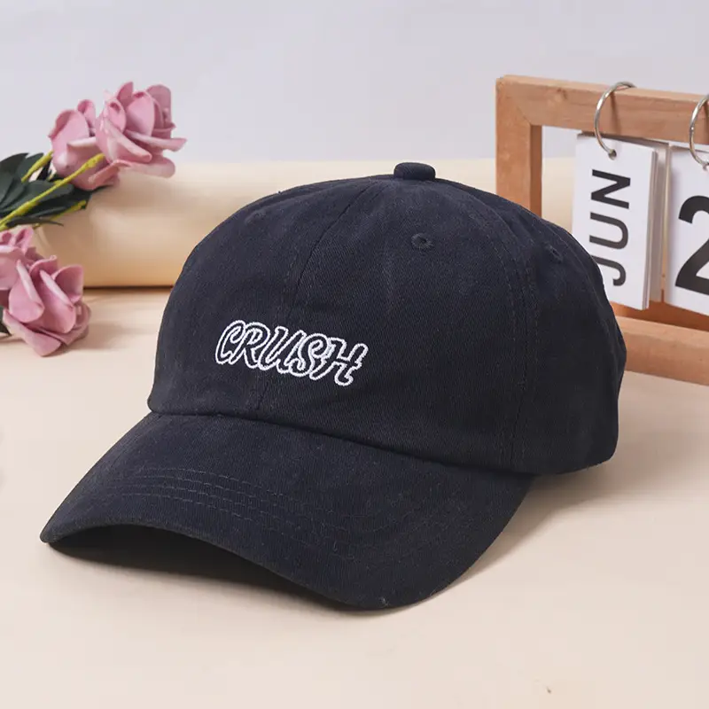 Korean Style Grey Baseball Cap with Letter Embroidery - Image 11