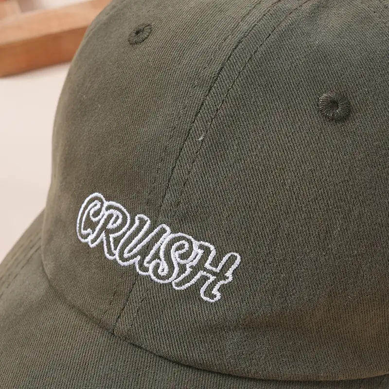 Korean Style Grey Baseball Cap with Letter Embroidery — feature 11